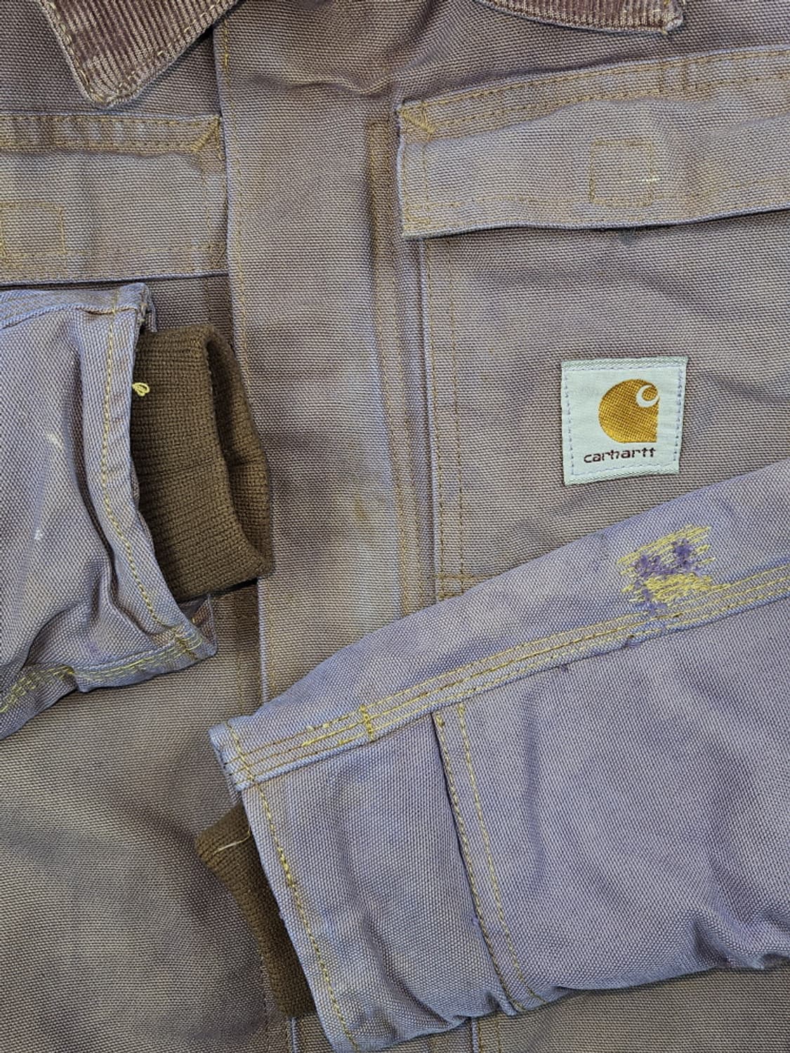 칼하트 퍼플 다잉 커스텀 초어 워크 자켓 ( 상세설명참조 )/ 10068 상품이미지7