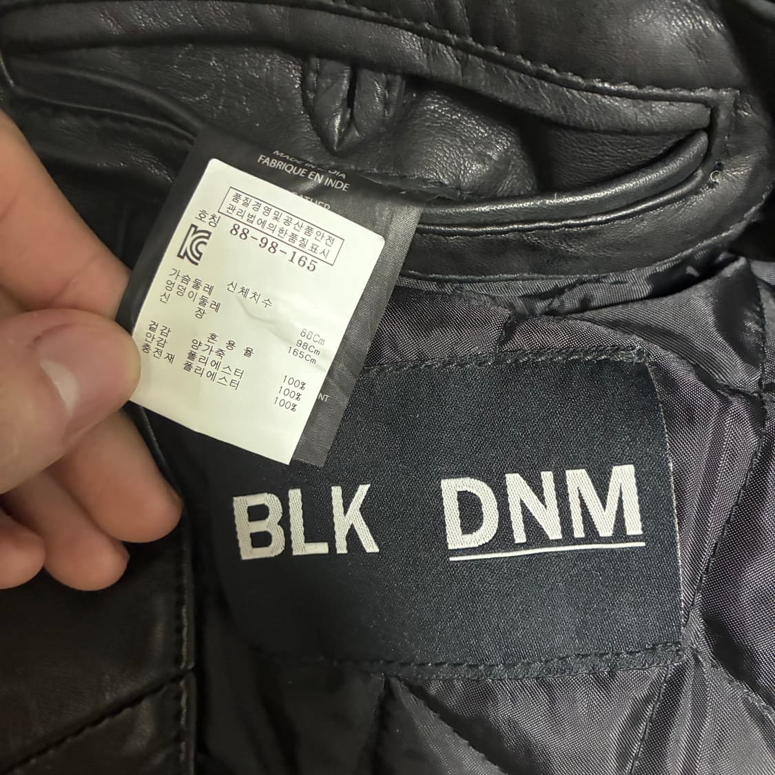 BLK lamb skin rider jacket 상품이미지7