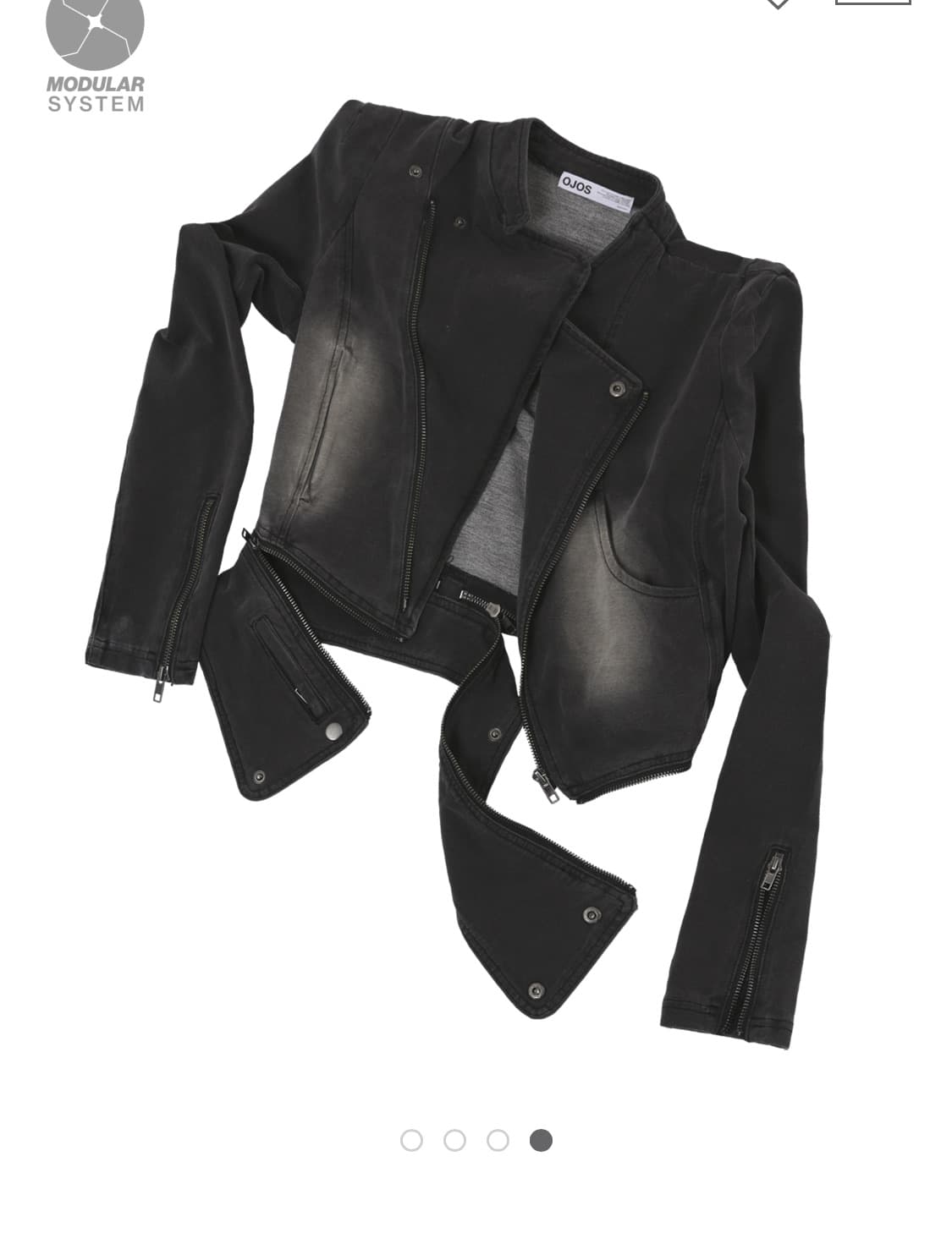 오호스 스판 데님 라이더 자켓 상품이미지4