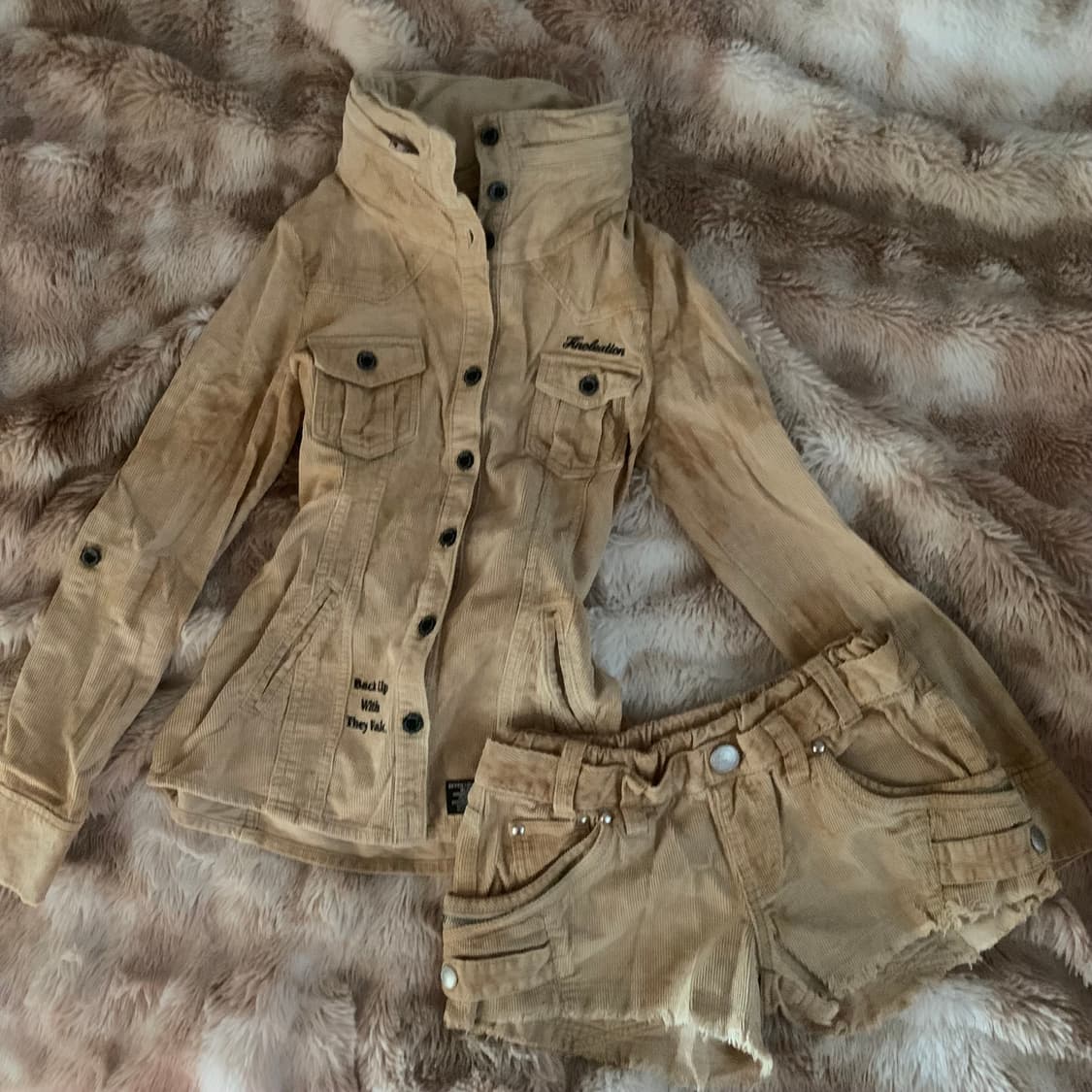 Backs 갸루 오네갸루 코듀로이 셋업 상품이미지2