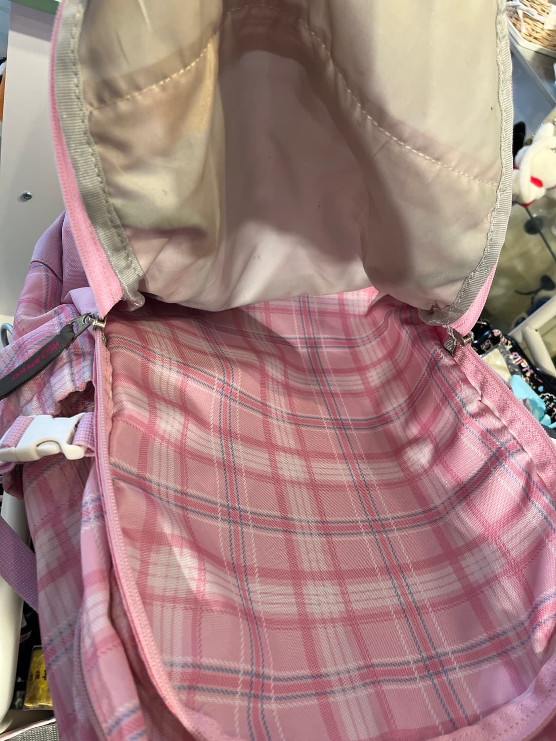 PIKO 딸기우유 체크 백팩 🍓🥛 상품이미지10