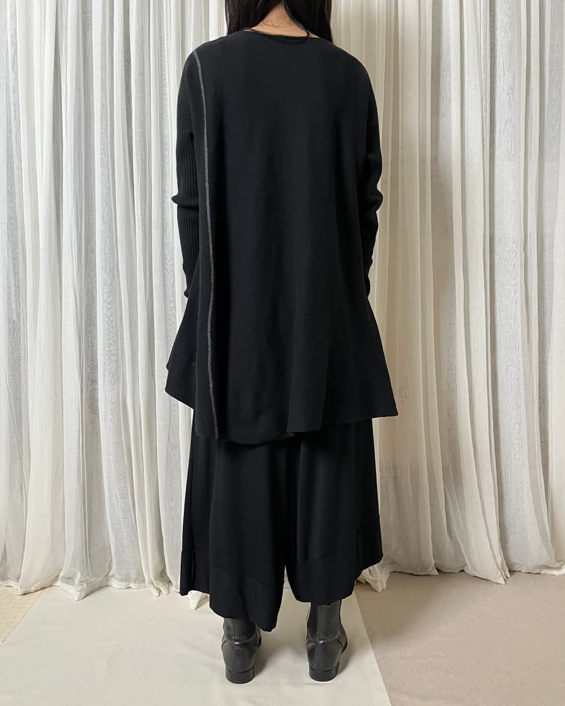 요지야마모토 플레어 롱 니트 yohji yamamoto y’s 비대칭 상품이미지2