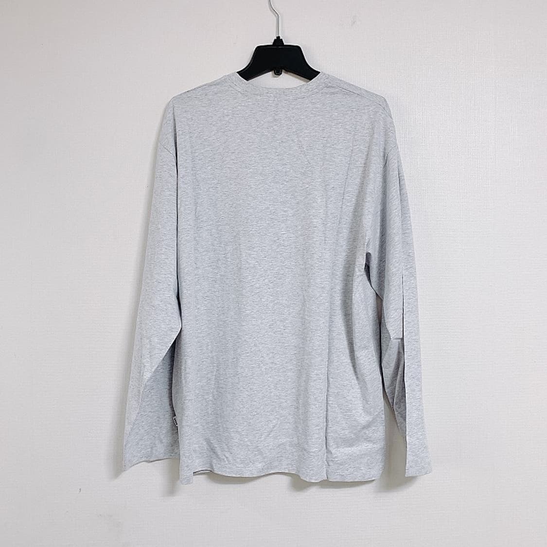 MSGM 남성 그레이 브러쉬 로고 롱 슬리브 상품이미지3