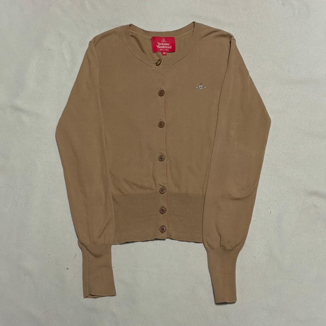 02 비비안웨스트우드 레드 라벨 베이지 울 가디건 상품이미지2