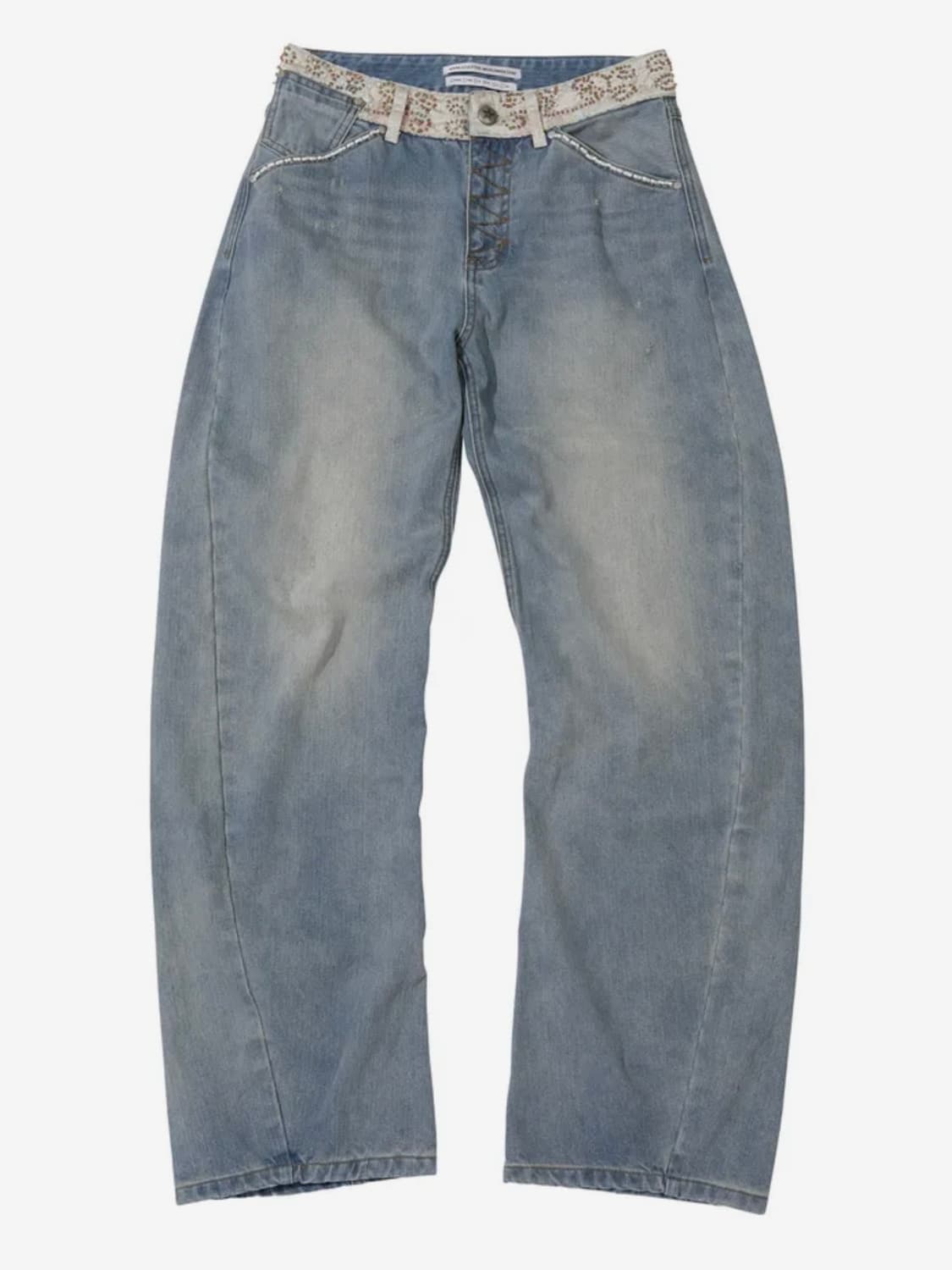 스컬프터 비즈 웨이스트 데님 팬츠 미드 블루 상품이미지2