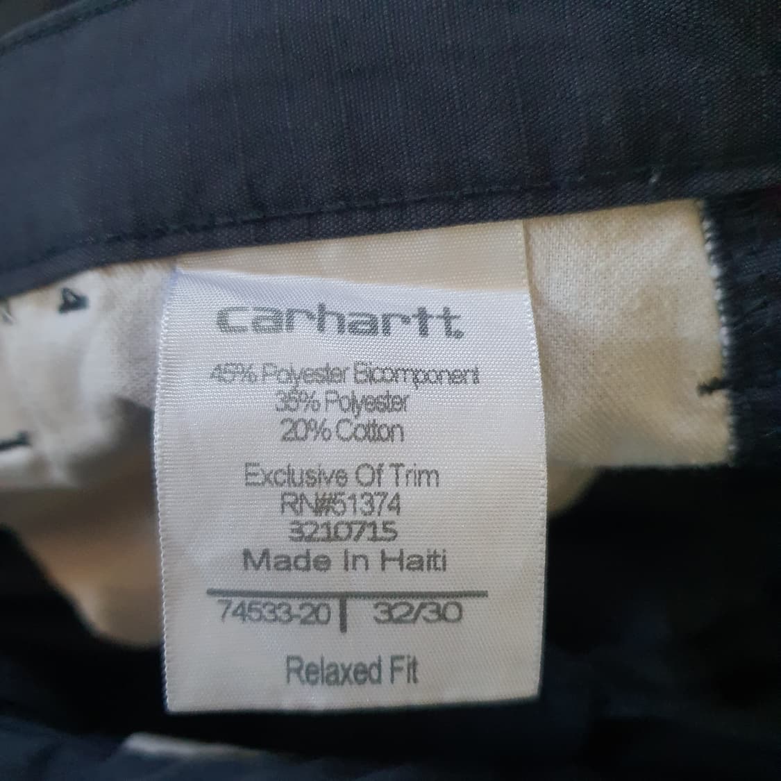 칼하트 릴렉스드 핏 워크 팬츠  no.95 상품이미지6