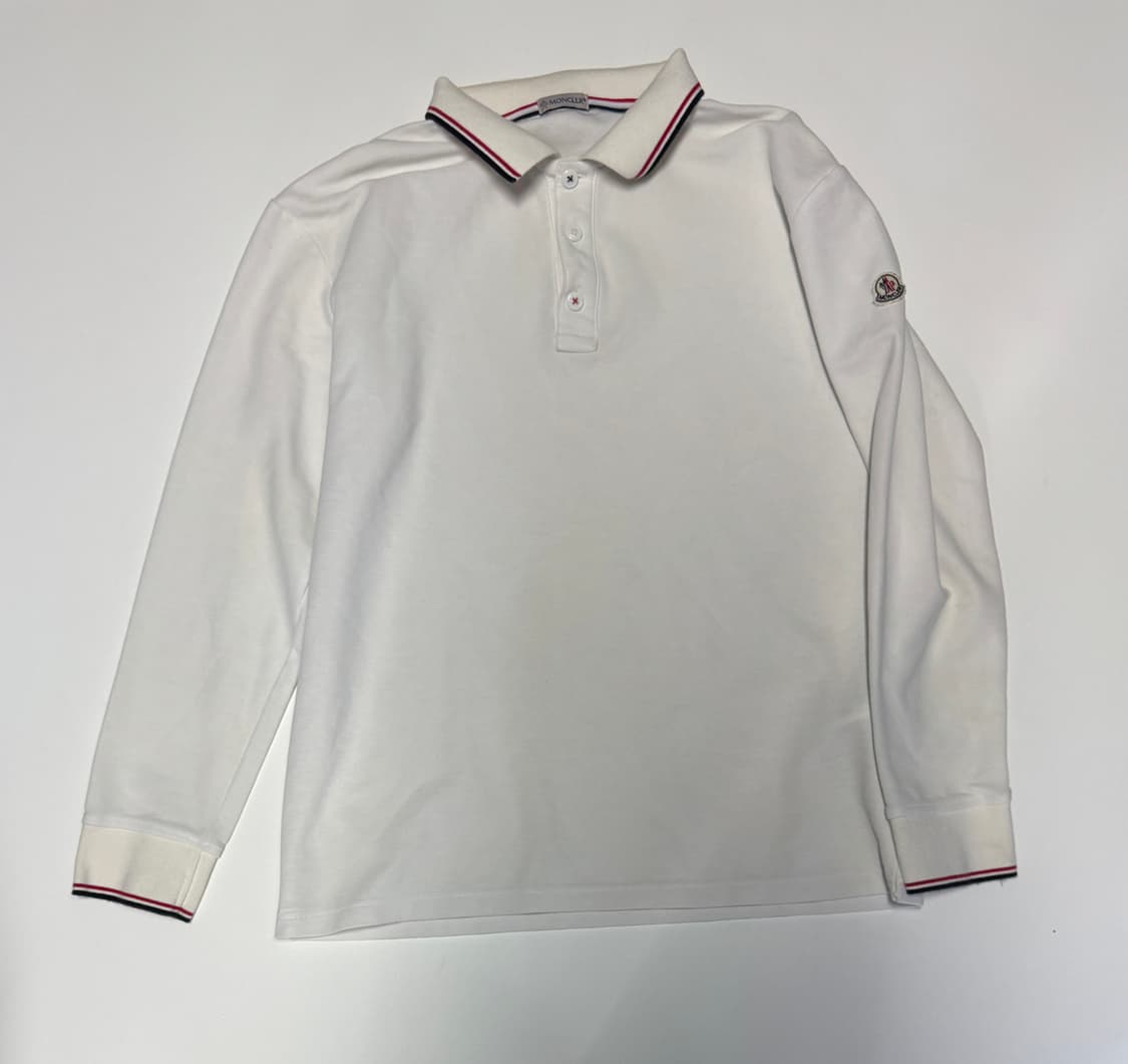 몽클레어 커스텀 리메이크 화이트 긴팔 카라티 M 상품이미지1