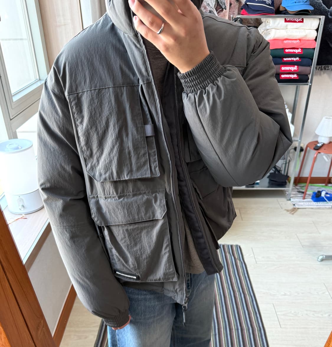 세컨드모놀로그 포켓 패딩 상품이미지1