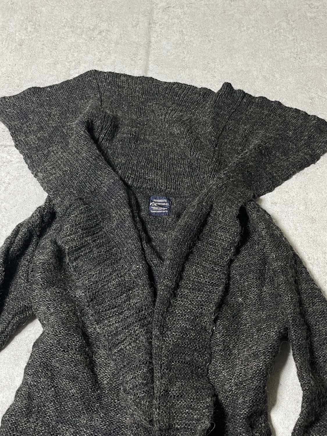 muffler collar knit cardigan 상품이미지6