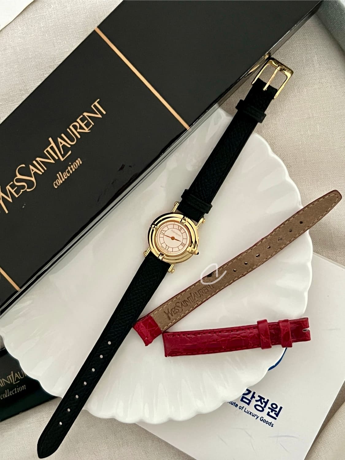 생로랑 골드 라운드 시계 / 정품감정. 케어 상품이미지9