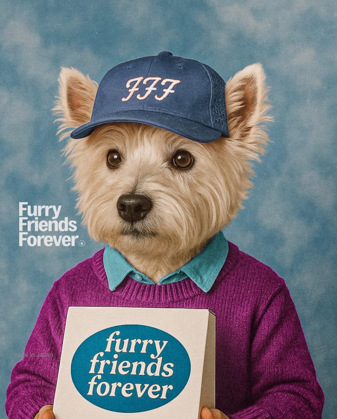 (FFF) 시그니처 🧢볼캡 강아지 키링 🐕 (blue/purple) 상품이미지2