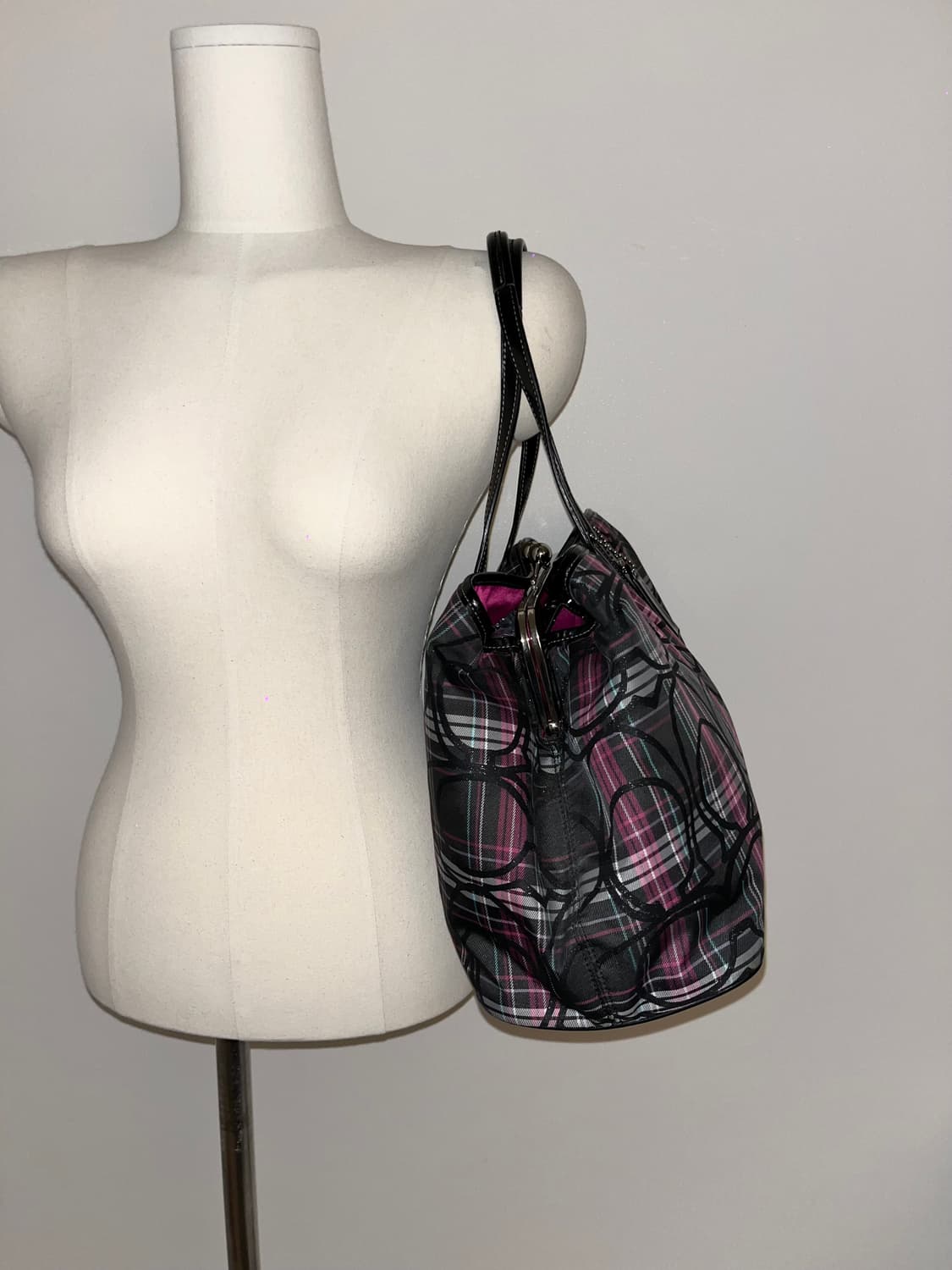 2000ss Coach Check Shoulder bag 상품이미지4