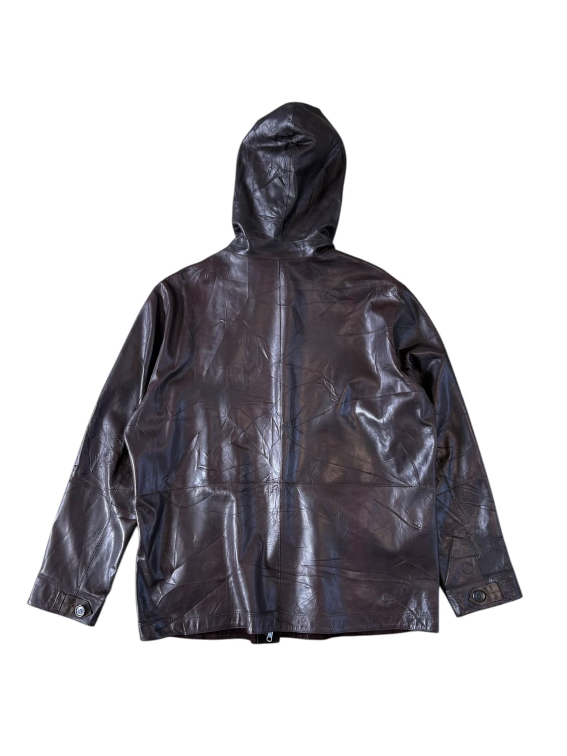 Reversible Hooded Leather Jacket 상품이미지8