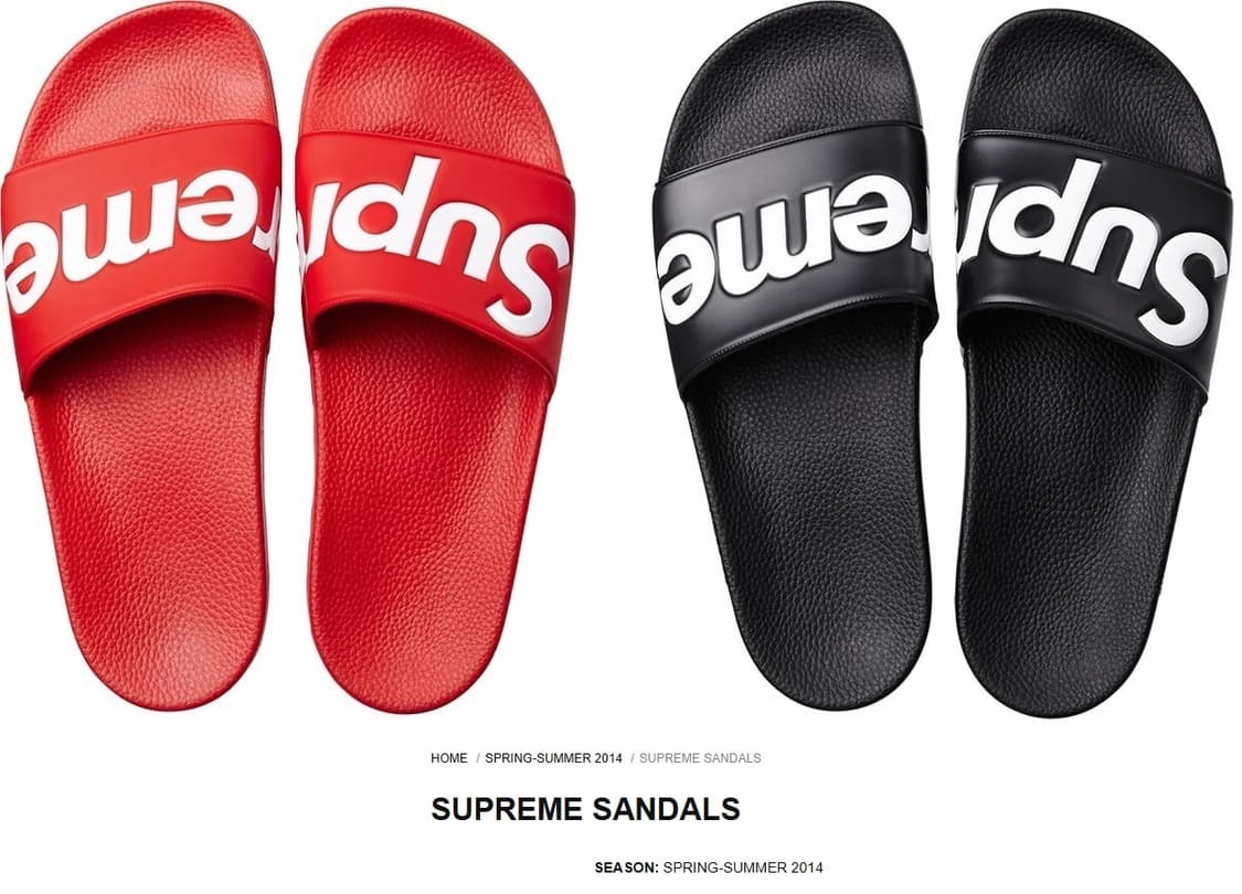 슈프림 14SS 슬라이드 슬리퍼 레드 상품이미지8
