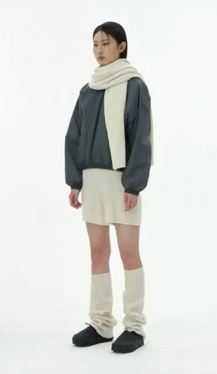 아모멘토 캐시미어 혼방 아이보리 레그워머 (F) 상품이미지1