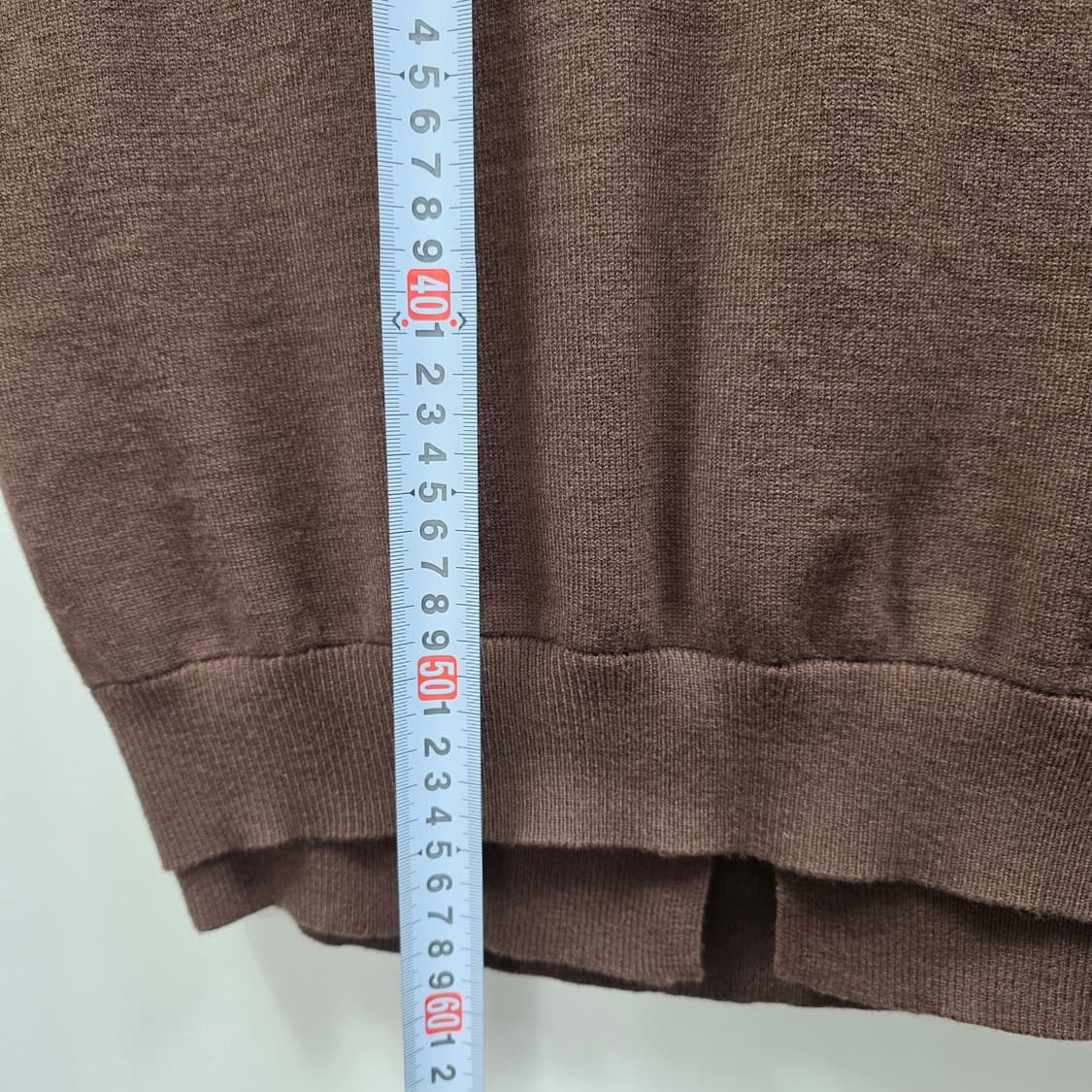 0142 [제너럴아이디어] 브이넥 니트 조끼 브라운 S 상품이미지4