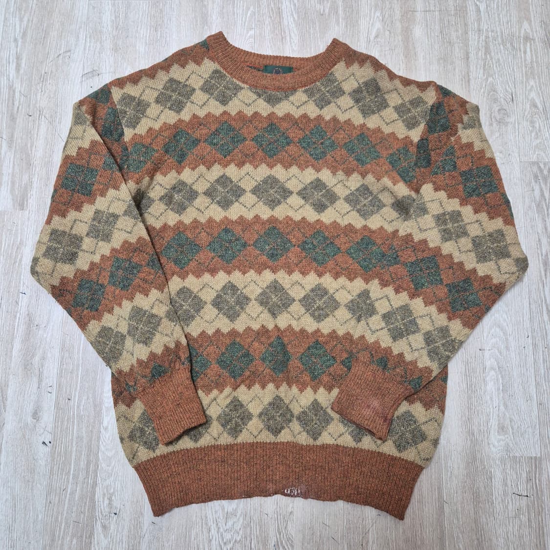 더 헌트 아가일 패턴 니트 상품이미지1