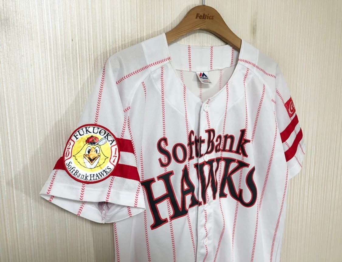 (2) NPB 마제스틱 후쿠오카 소프트뱅크호크스 유니폼/져지 L 상품이미지5