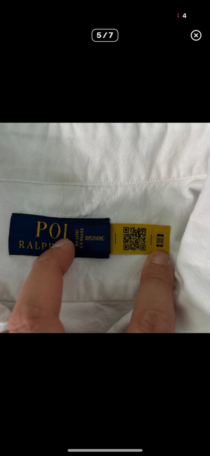 폴로 랄프로렌 신형라벨 화이트 셔츠 3XL 상품이미지5