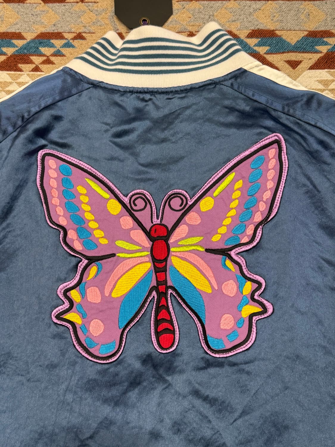 [M] 니들스 아세테이트 사틴 어워드 자켓 블루 상품이미지5