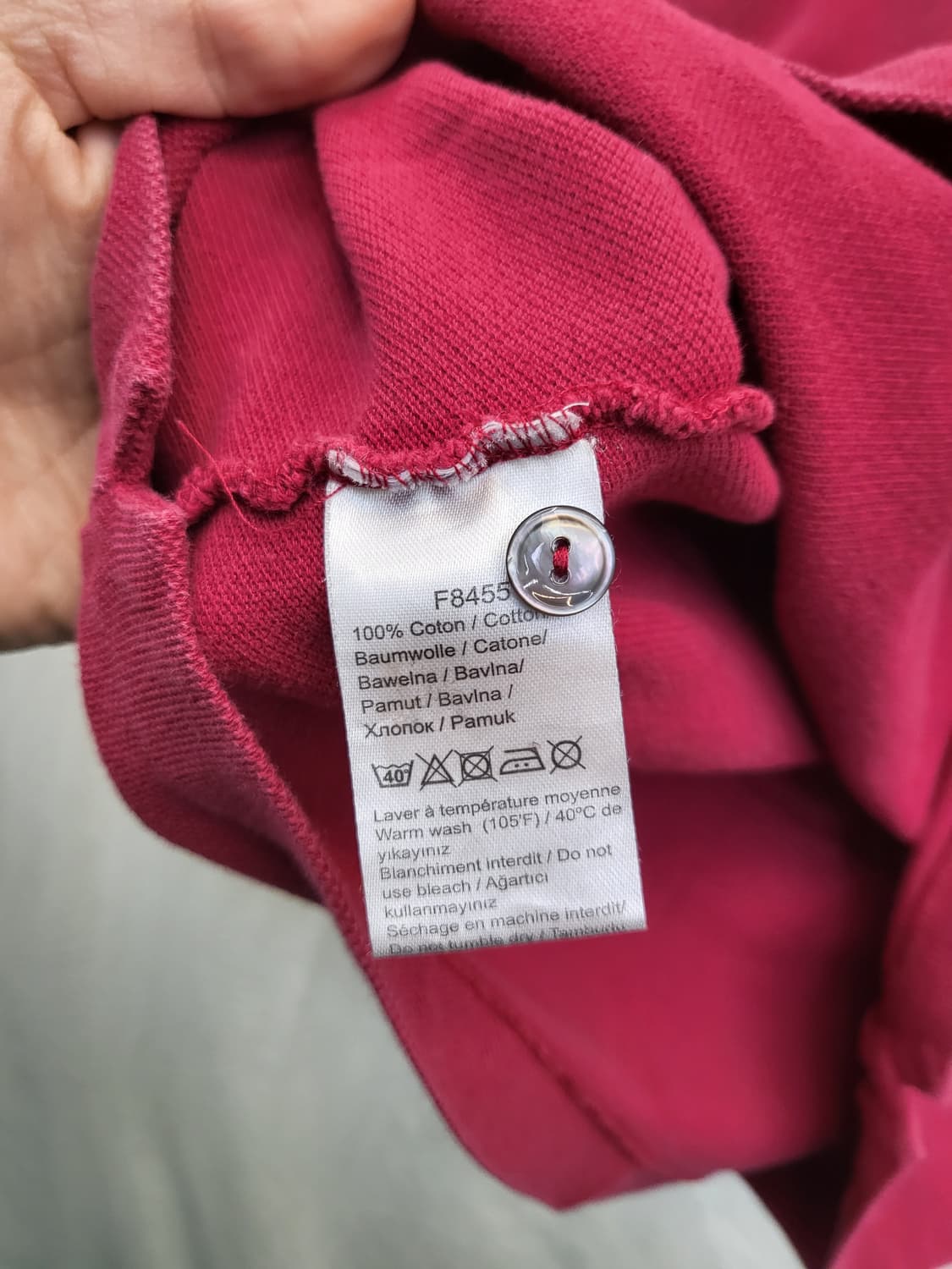 라코스테 카라 반팔티 버건디 상품이미지4