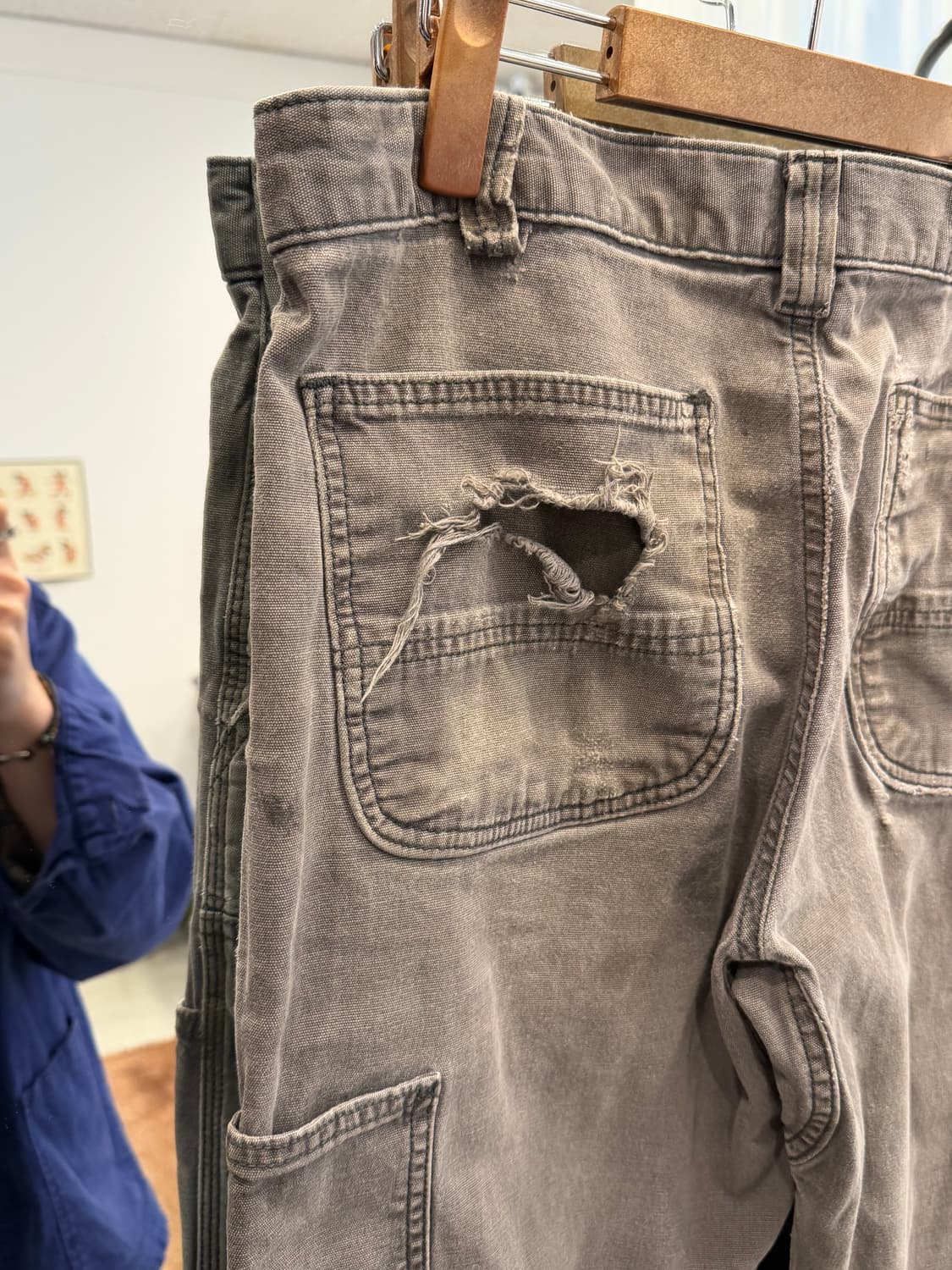 Carhartt 칼하트 디스트레스드 더블니 워크 팬츠 (34inch) 상품이미지7