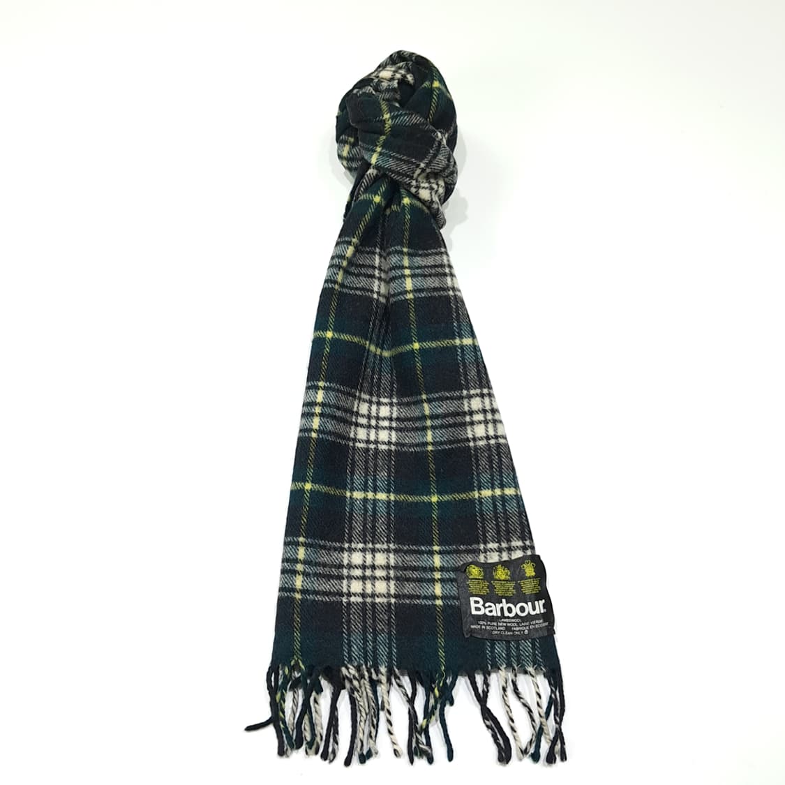 MX449 바버 스코틀랜드판 램스울 3로얄워런트 그린 머플러 목도리 상품이미지5