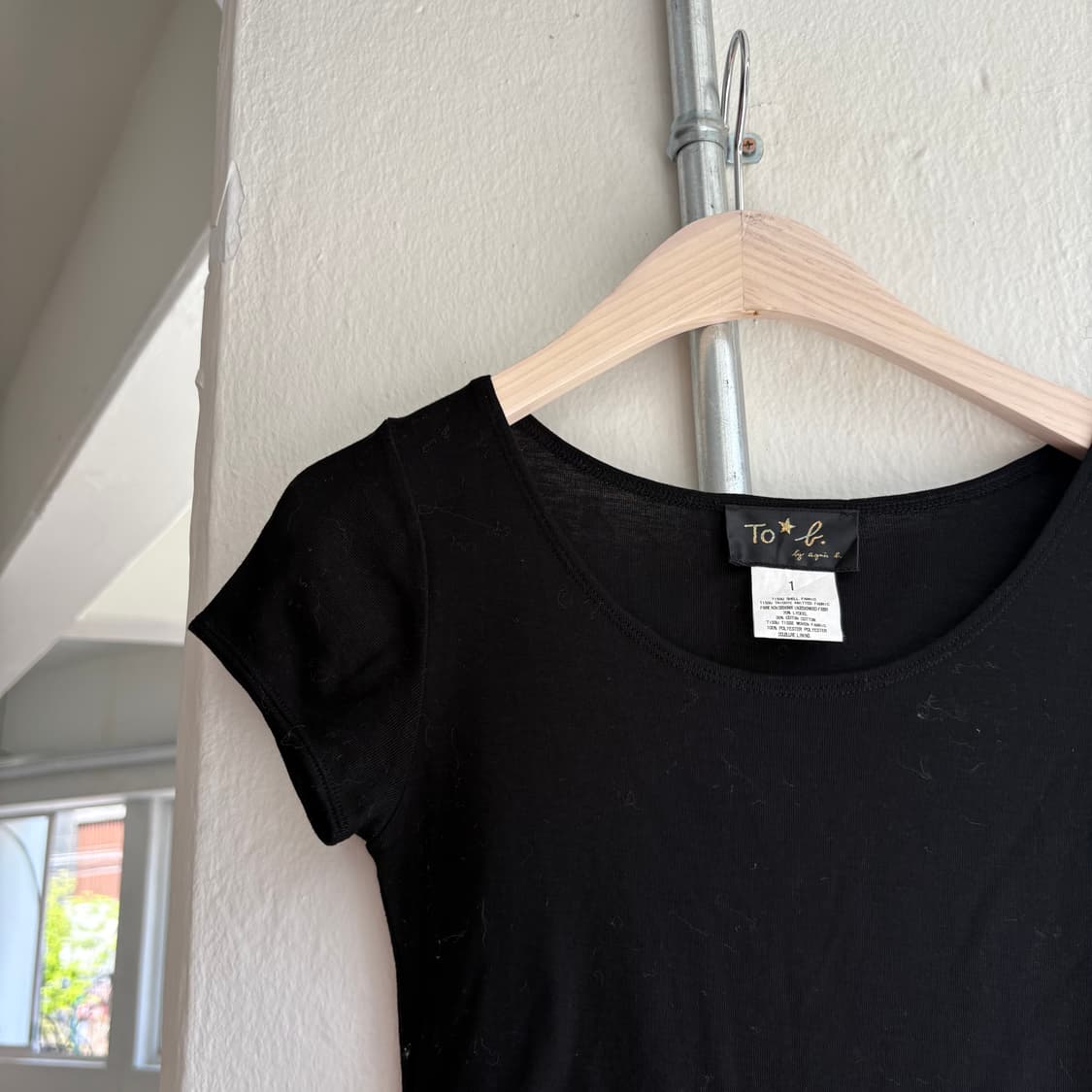 To b. by agnès b. 아네스베 하프 패턴 원피스 상품이미지2