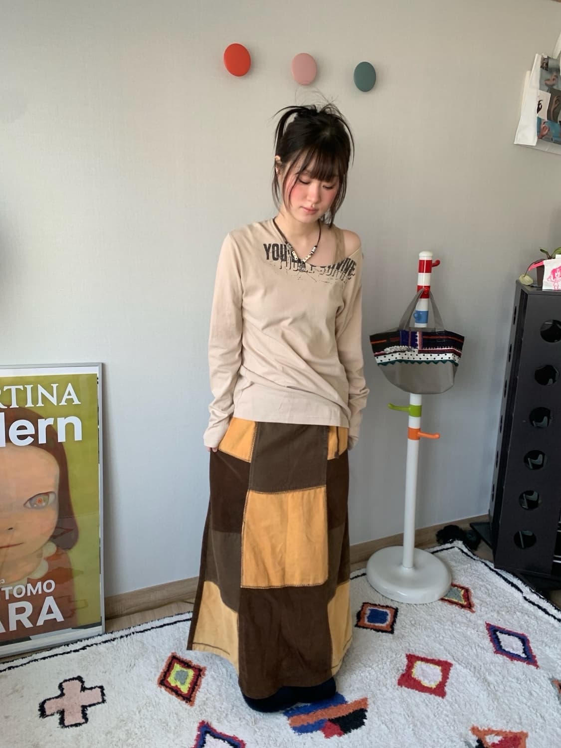 wide neck cotton top 상품이미지1