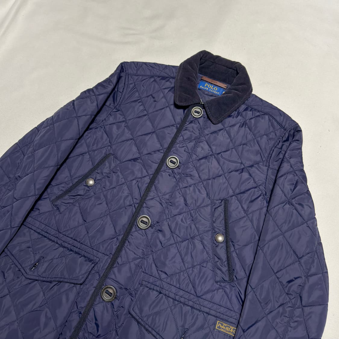 XS 폴로랄프로렌 코듀로이 카라 다이아 퀼팅자켓 상품이미지1