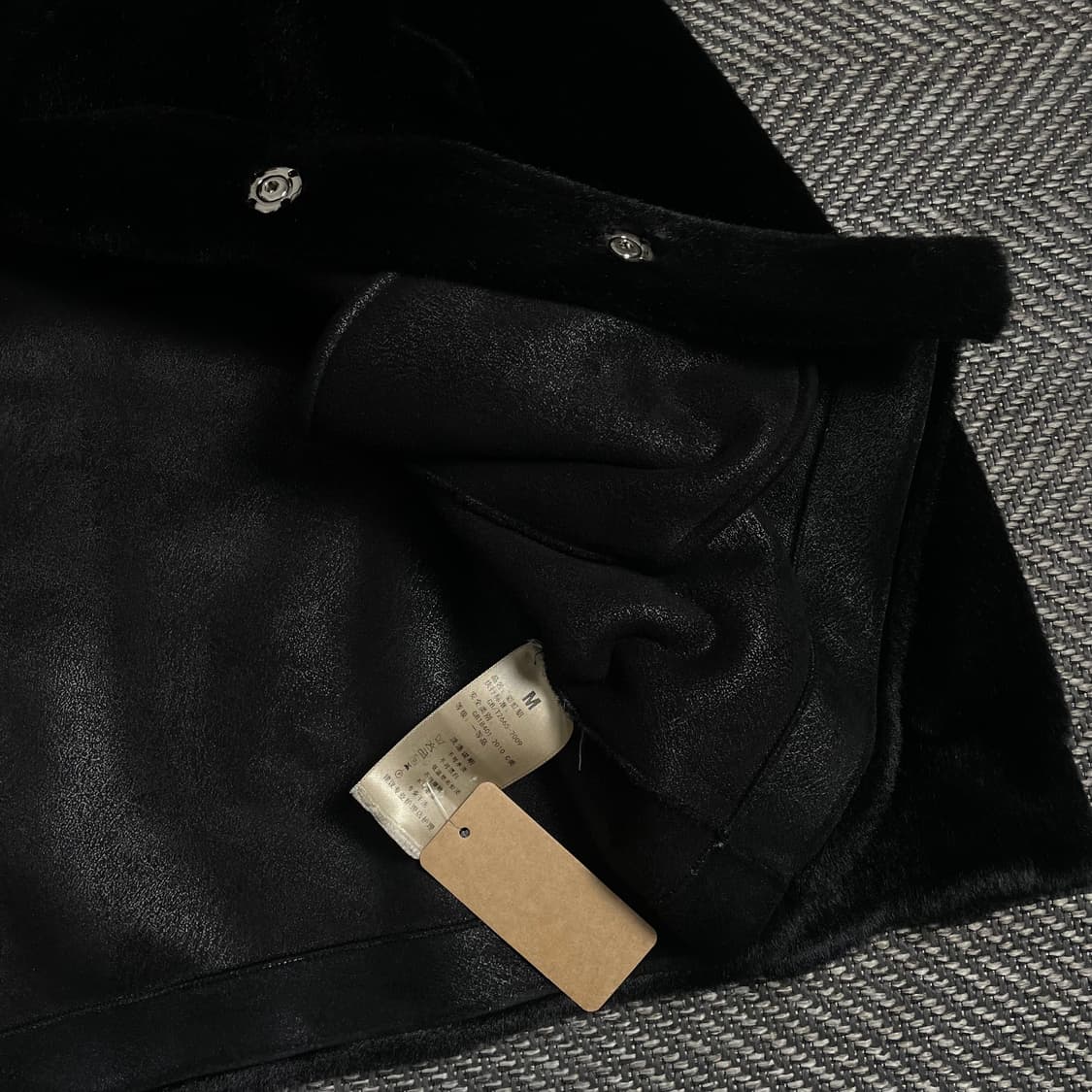 빈티지 아카이브 하이넥 배색 퍼 무스탕 자켓o 4924 상품이미지4