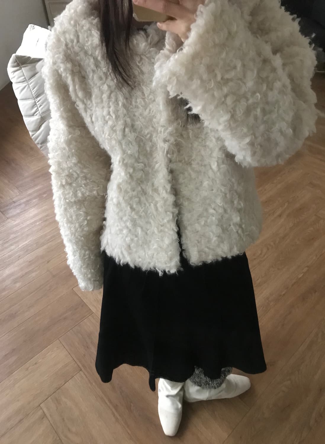 vintage ivory fur jacket 상품이미지4