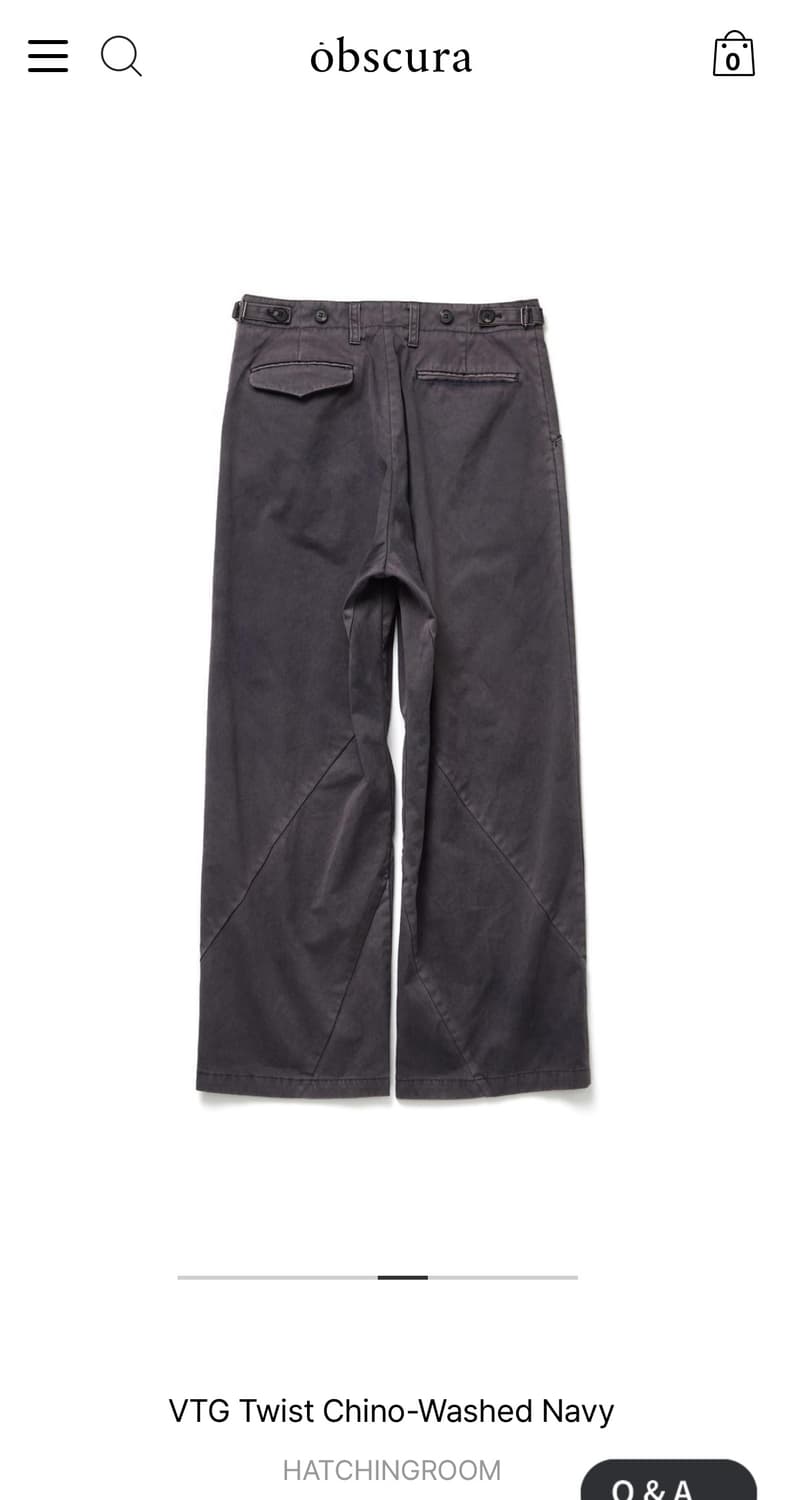 [4] 해칭룸 VTG Twist Chino 치노- Washed Navy 상품이미지6