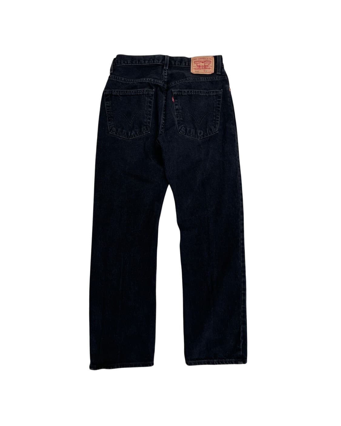 [32x30] Levis 리바이스 505 스트레이트 흑청 블랙 데님 팬츠 상품이미지2