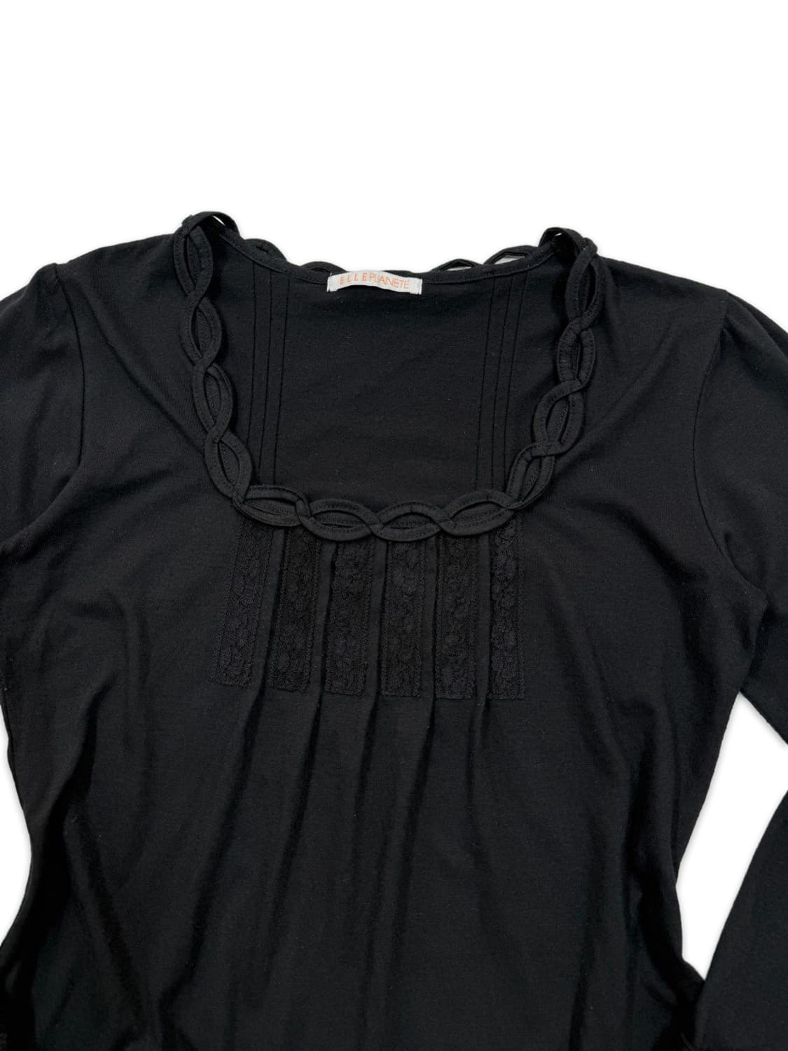 빈티지 블랙 레이스 긴팔티 상품이미지3