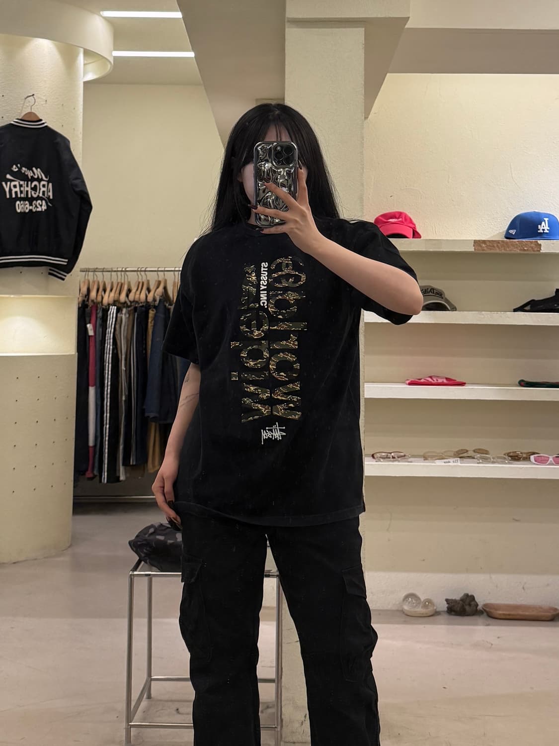 스투시 카모 빅로고 프린팅 반팔 티셔츠 U1568 상품이미지1