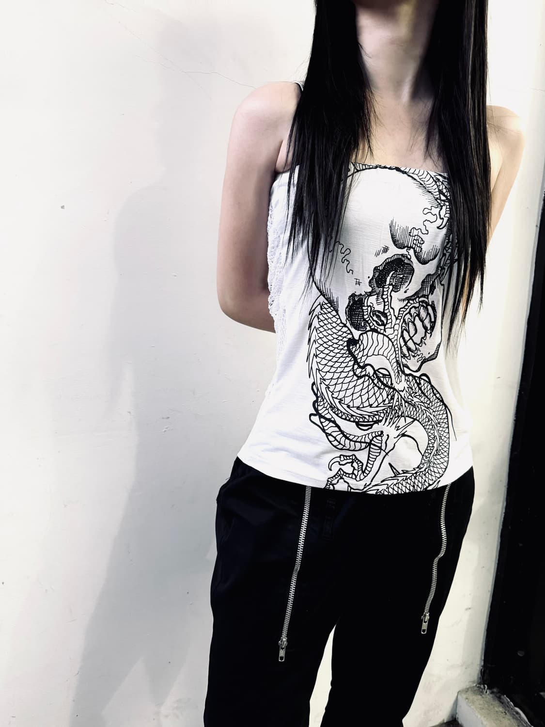 큐티 플래시 오리엔탈 아트워크 슬리브리스 상품이미지1