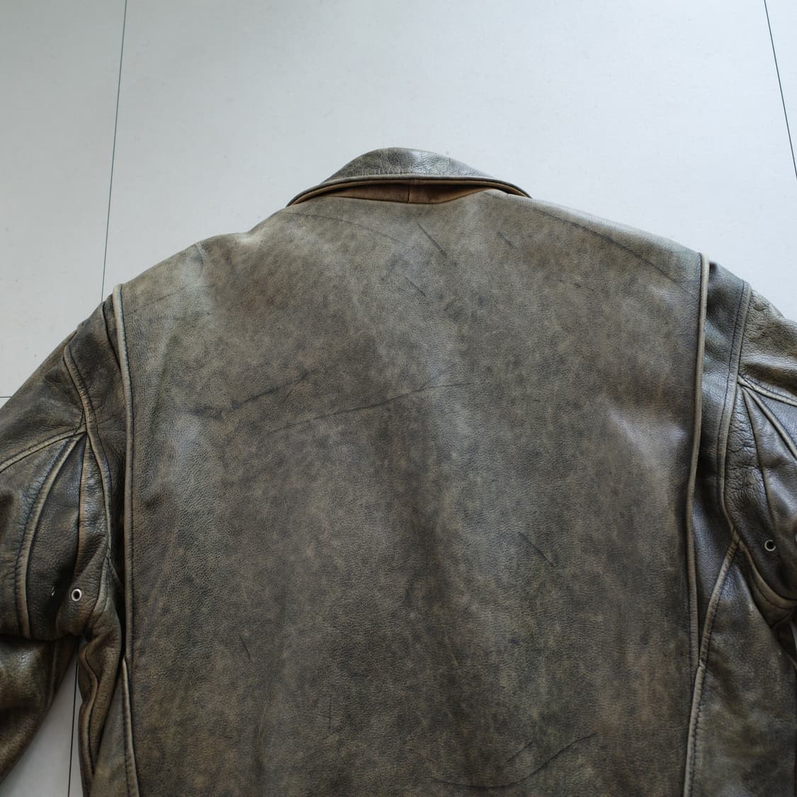90s RBC 빈티지 가죽 라이더 스포츠 자켓 브라운 XL 상품이미지7