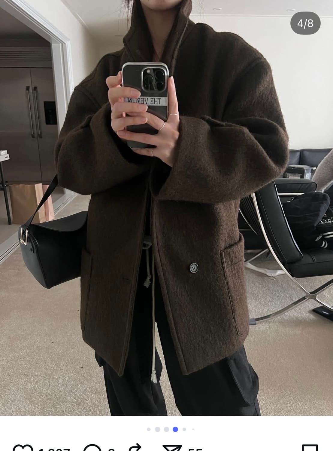 더베를린 알파카 하프코트 상품이미지1