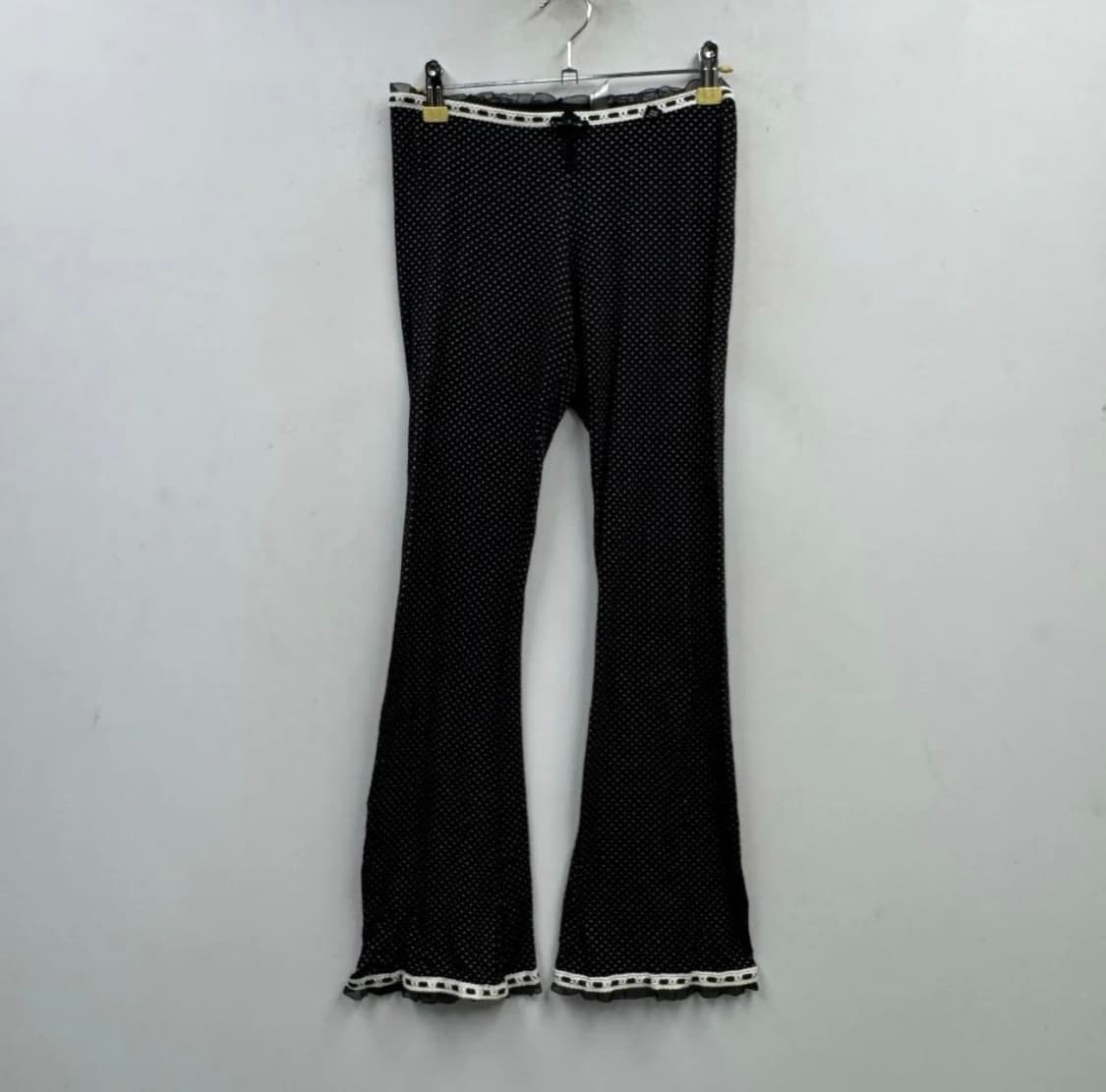 빈티지 안나수이 도트 레이스 부츠컷 카프리 팬츠 상품이미지1