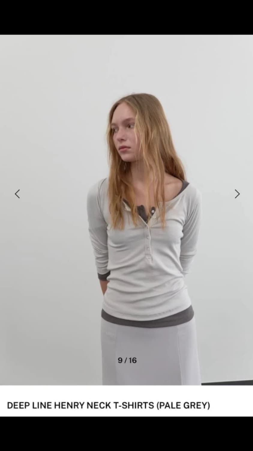 REPOS 헨리넥 티셔츠 (페일 그레이) 상품이미지1