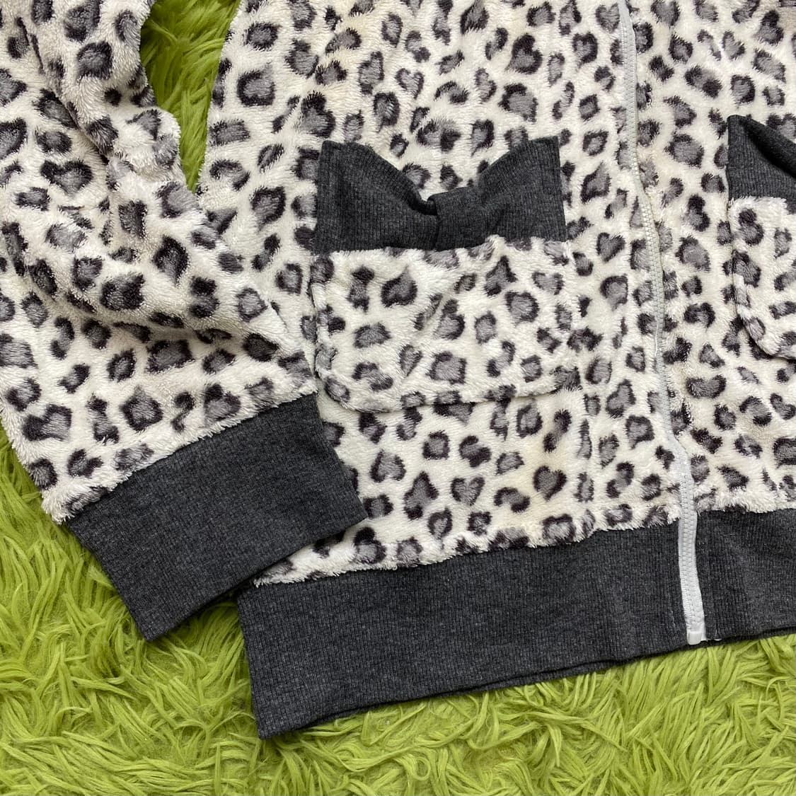 ETIENNE 레오파드 캣 이어 후드 플리스 자켓 상품이미지4