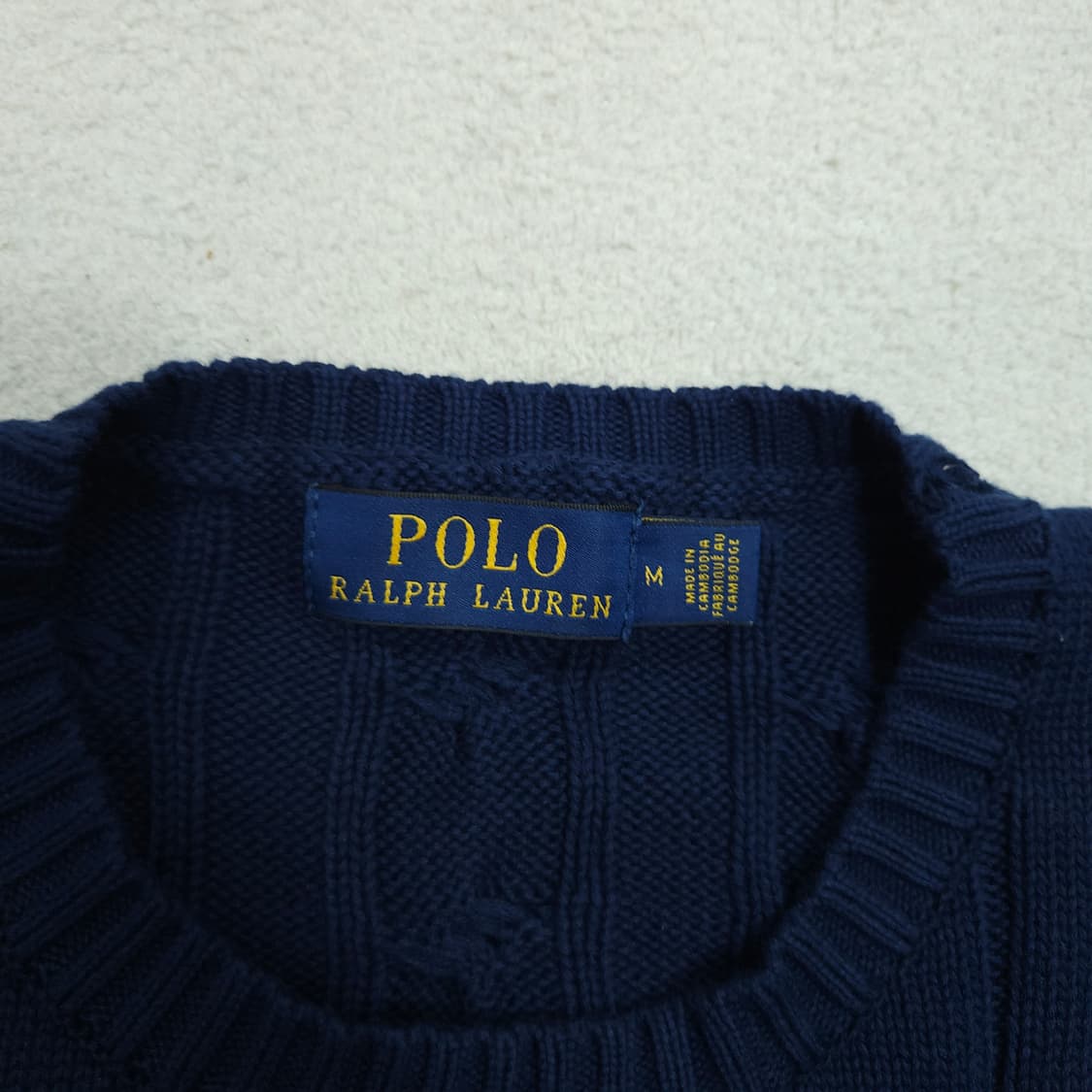폴로 랄프 로렌 신형 케이블 니트 M 네이비 상품이미지4