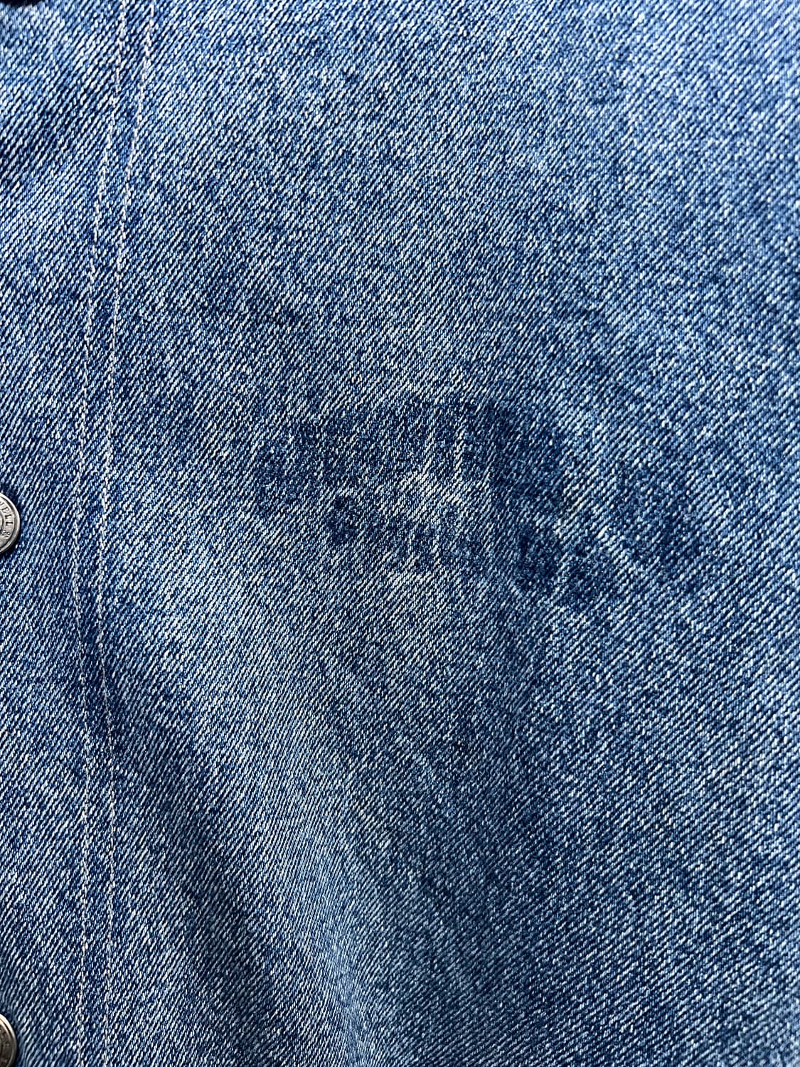 [M]90's USA 빈티지 아이보리 데님 바시티 자켓 상품이미지3