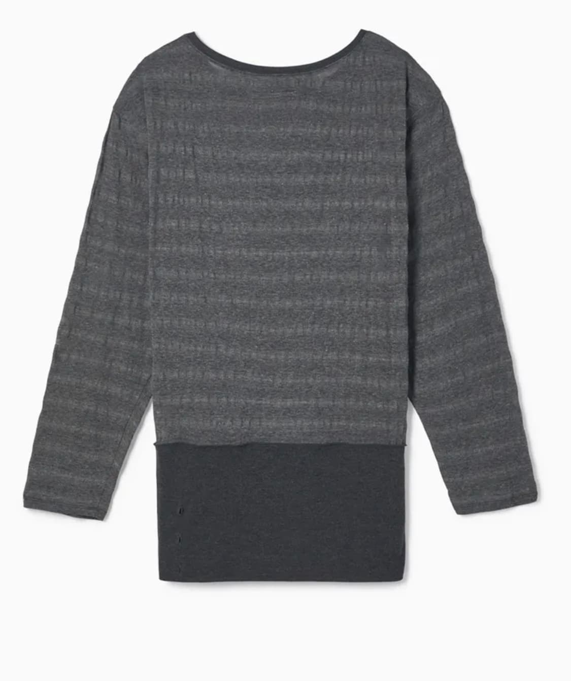 SEO RIBBED HEM OFF-SHOULDER TOP CHARCOAL 상품이미지2