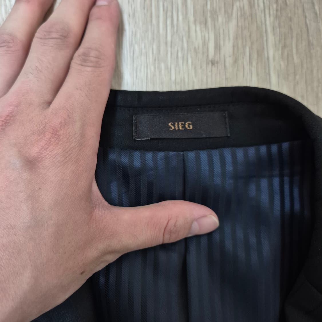 지이크 남성 모직 싱글 블레이저 정장 자켓 상품이미지4