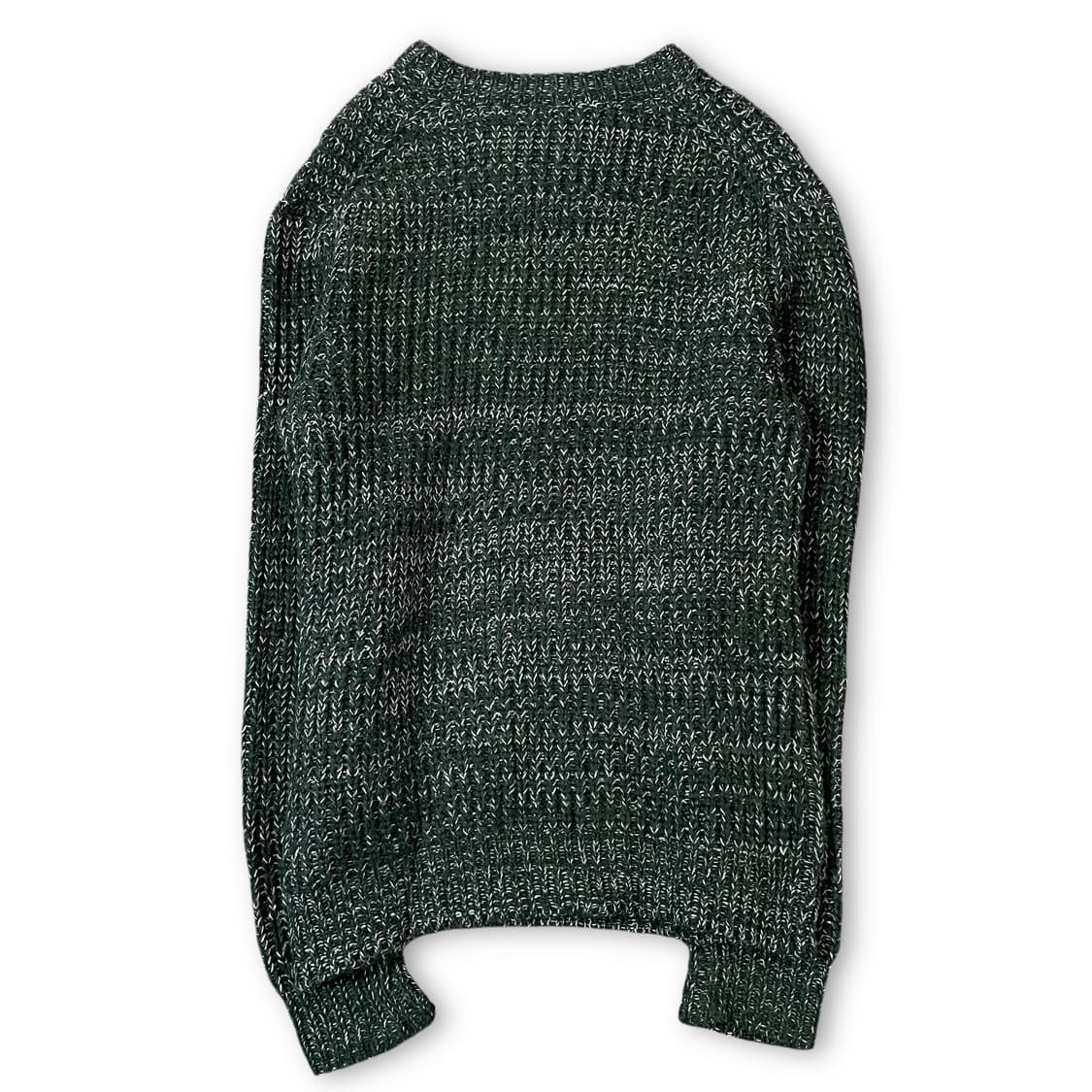 JPN 그린 화이트 패턴 짜임 라운드넥 긴팔 니트 38 상품이미지2