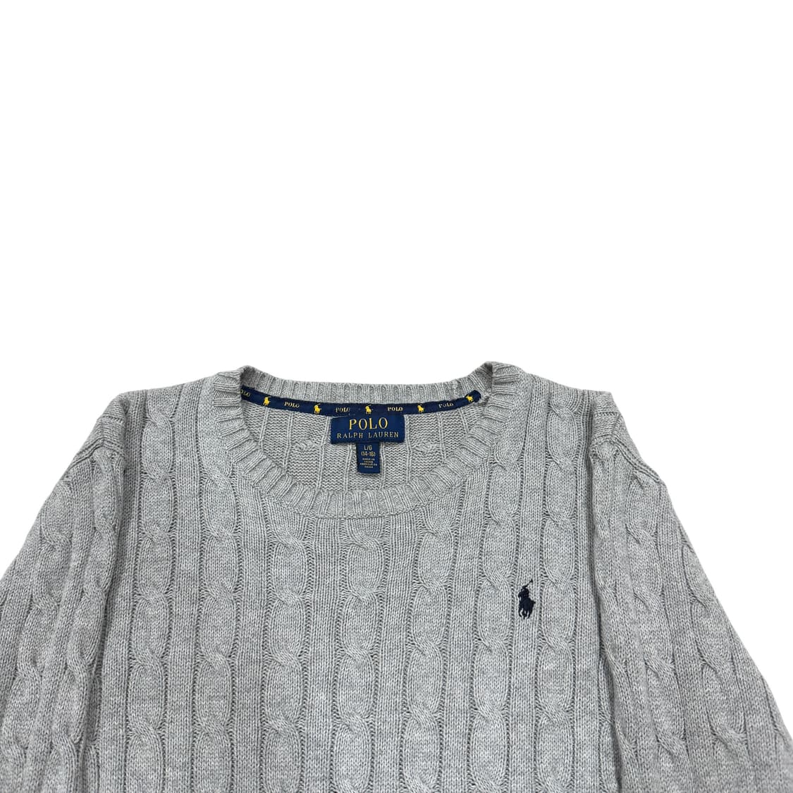 폴로 랄프로렌 포니 케이블 꽈배기 니트 그레이 L 상품이미지2
