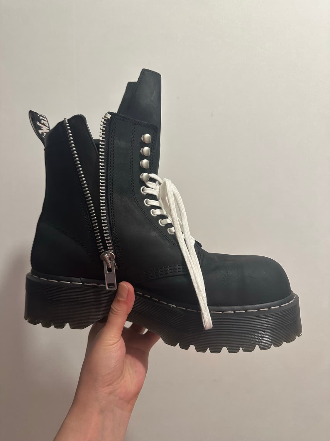 릭오웬스 닥터마틴 쿼드 솔 스틸 토 290 uk10 상품이미지5