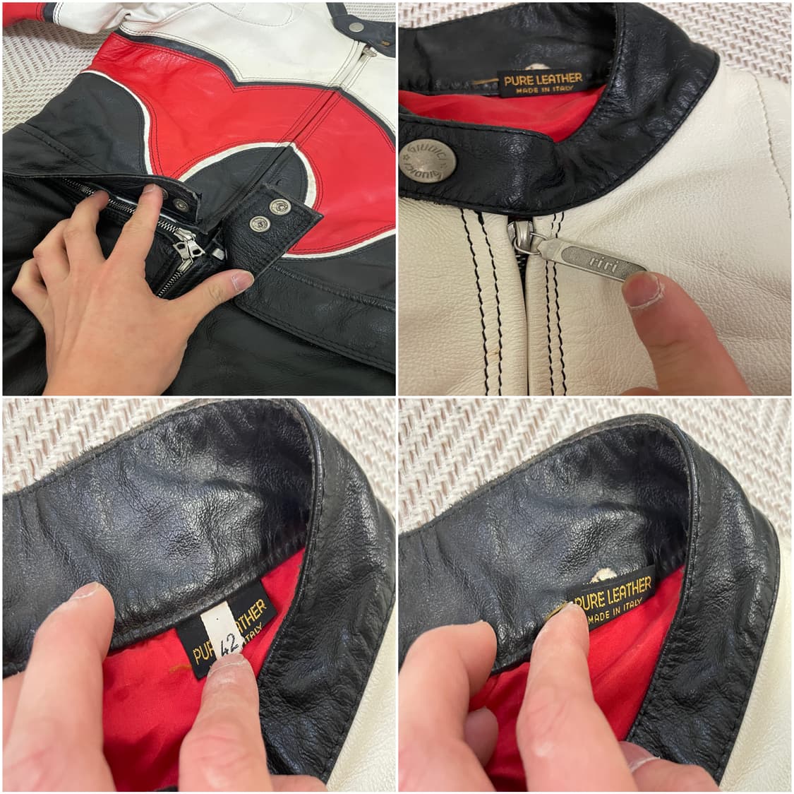 Giudich 이태리 riri지퍼 폴 레더 레이싱 수트 상품이미지8